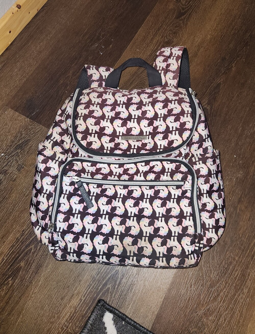 Unicorn Print Baby Girl Backpack Style Diaper Bag | Bananafish Studio